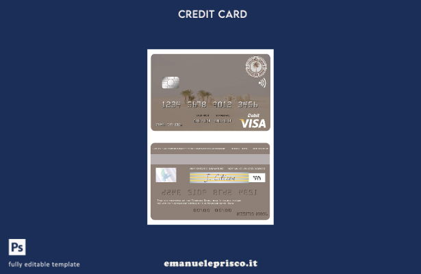 modello di carta di debito visto Iraq Rasheed Bank in stile verificato